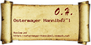 Ostermayer Hannibál névjegykártya